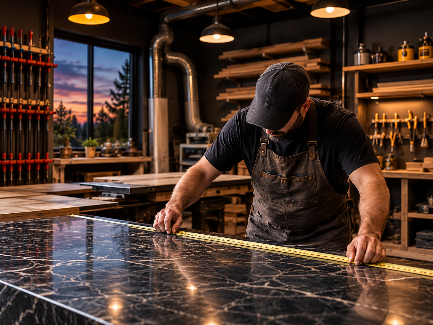 Inside the workshop: where the custom pieces begin.